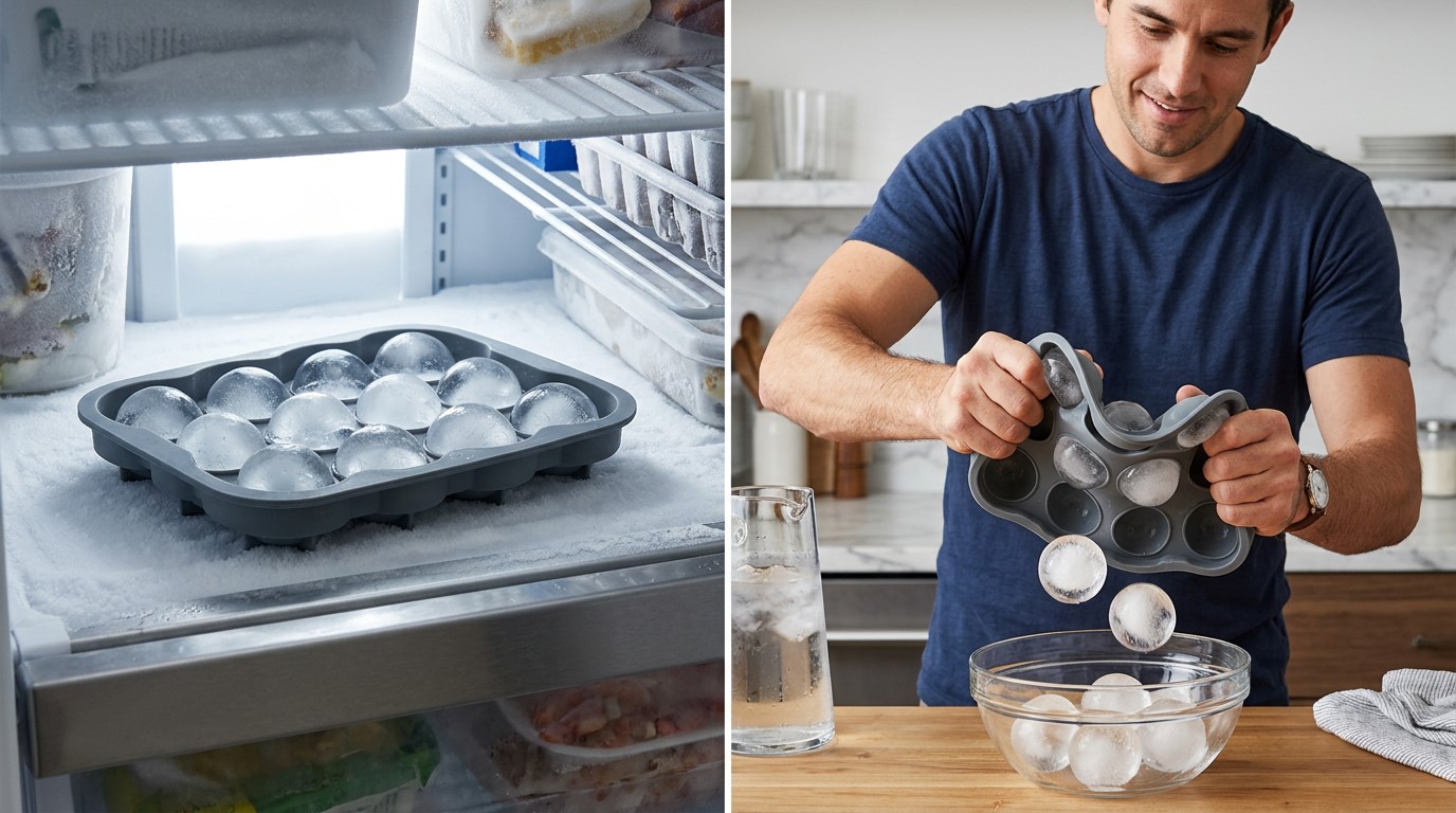 Reusable silicone ice tray with excellent durability and ease of release withstanding wide temperature range