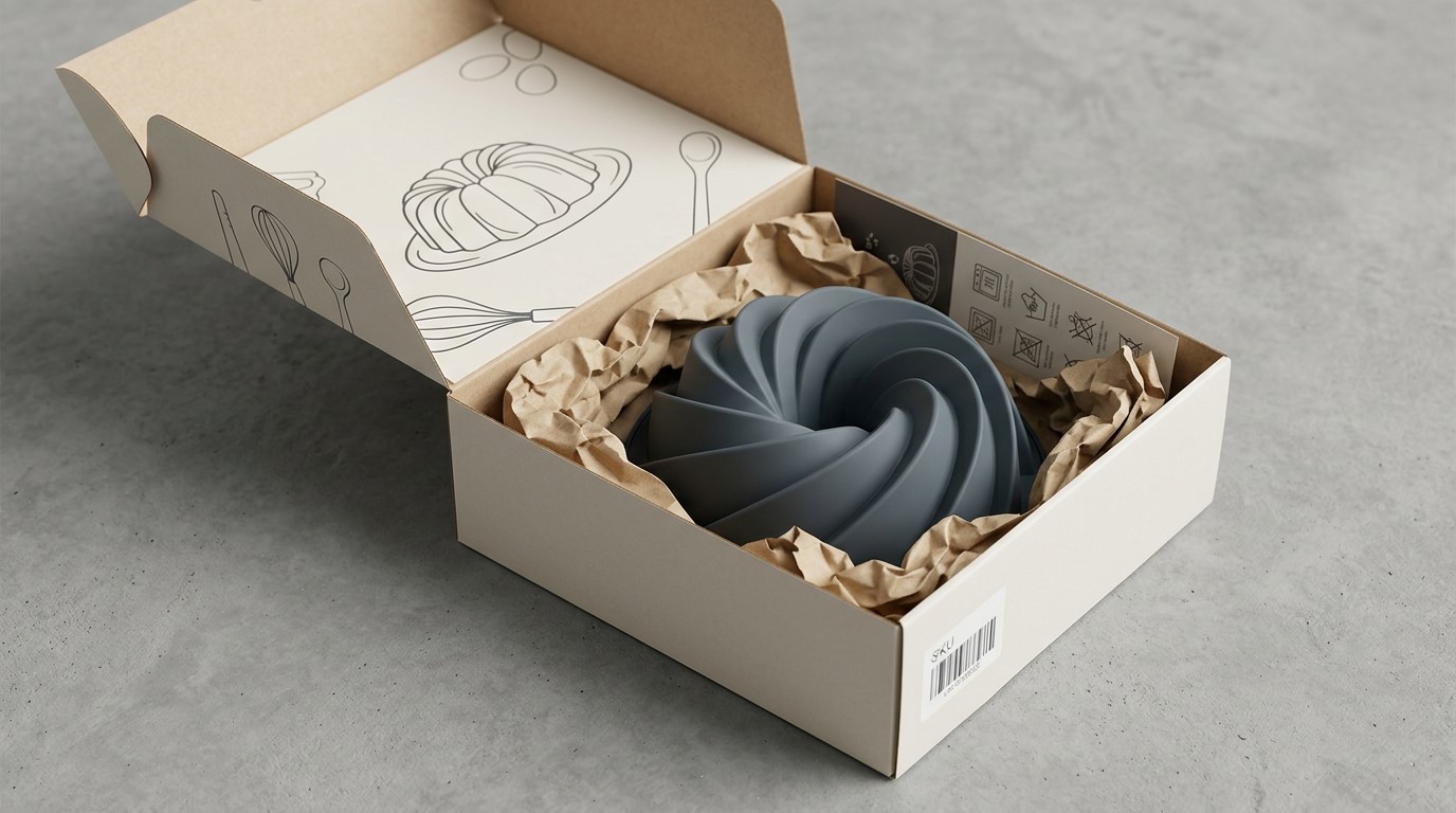 Formy silikonowe do ciast typu bundt w opakowaniu e-commerce