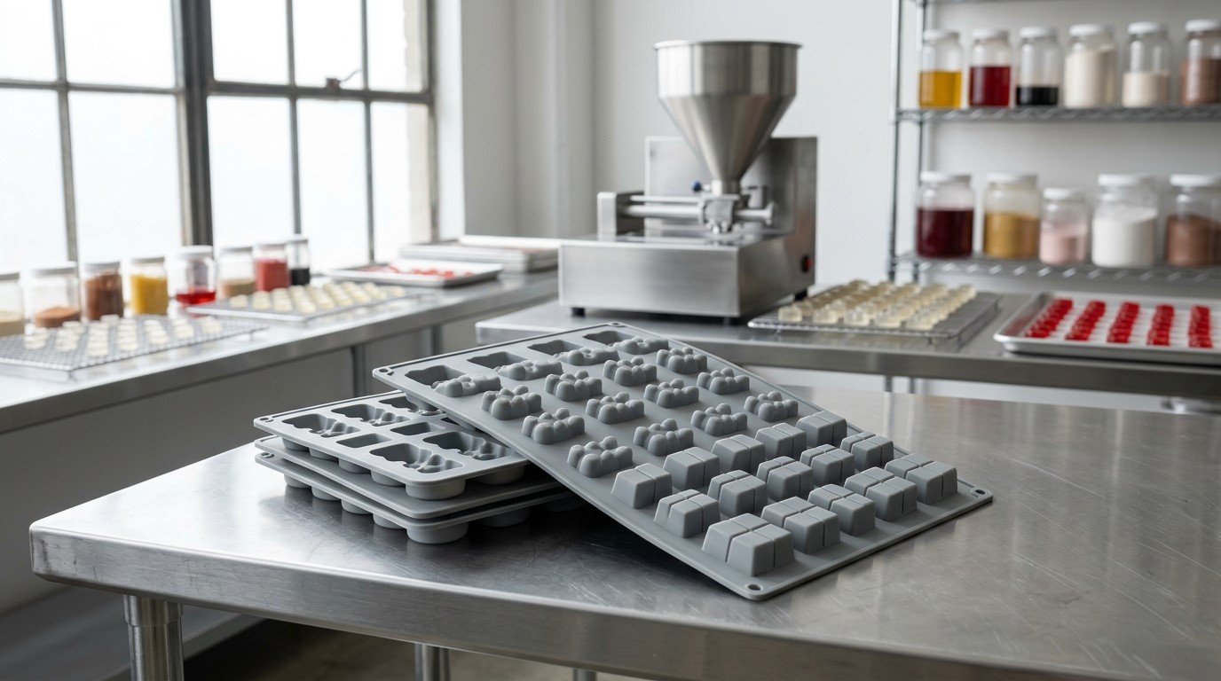 Silicone gummy & jelly candy molds for Gummy & Functional Candy Studio