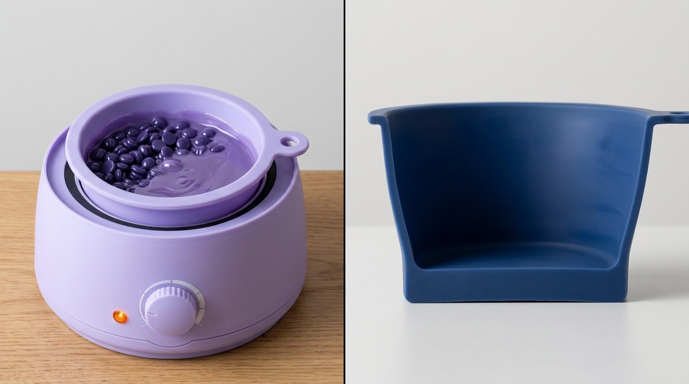 Estruturas específicas de potes de silicone para cera