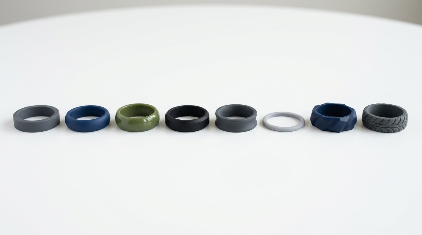 Diversi profili di anelli in silicone