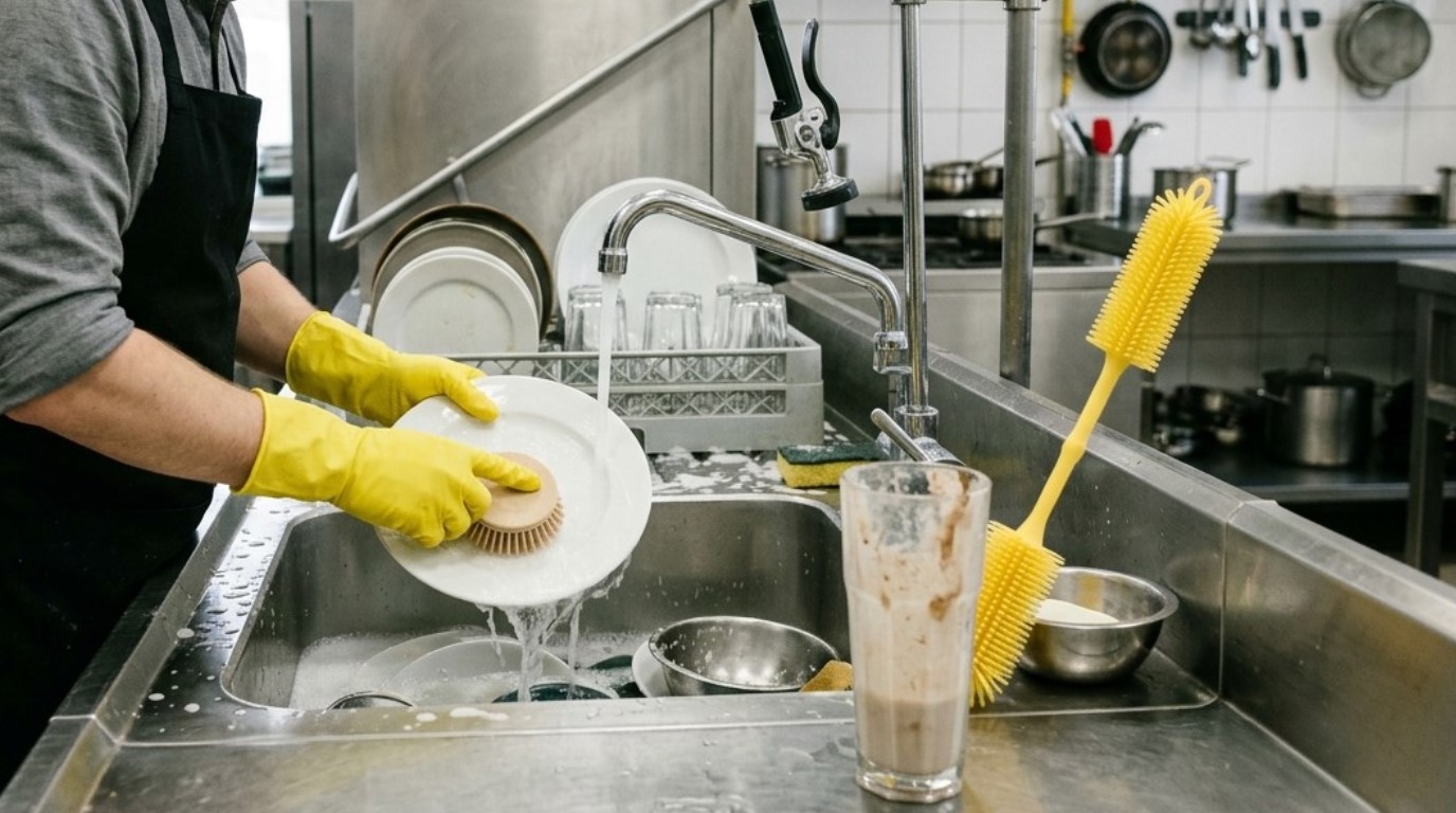 Durable and flexible silicone dish and bottle brushes for Household Cleaning Brands
