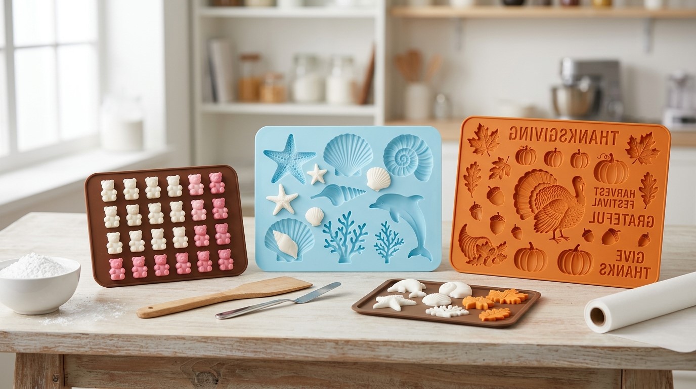 Elastyczne opcje rozmiarów niestandardowych silikonowych form do fondantu