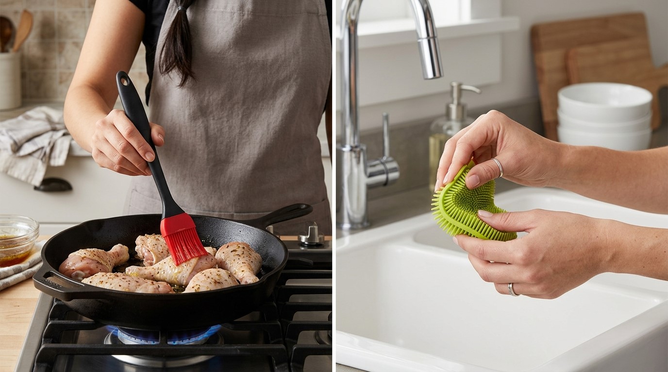 Reliable silicone materials in custom silicone brush project for food-grade and skin-contact requirements