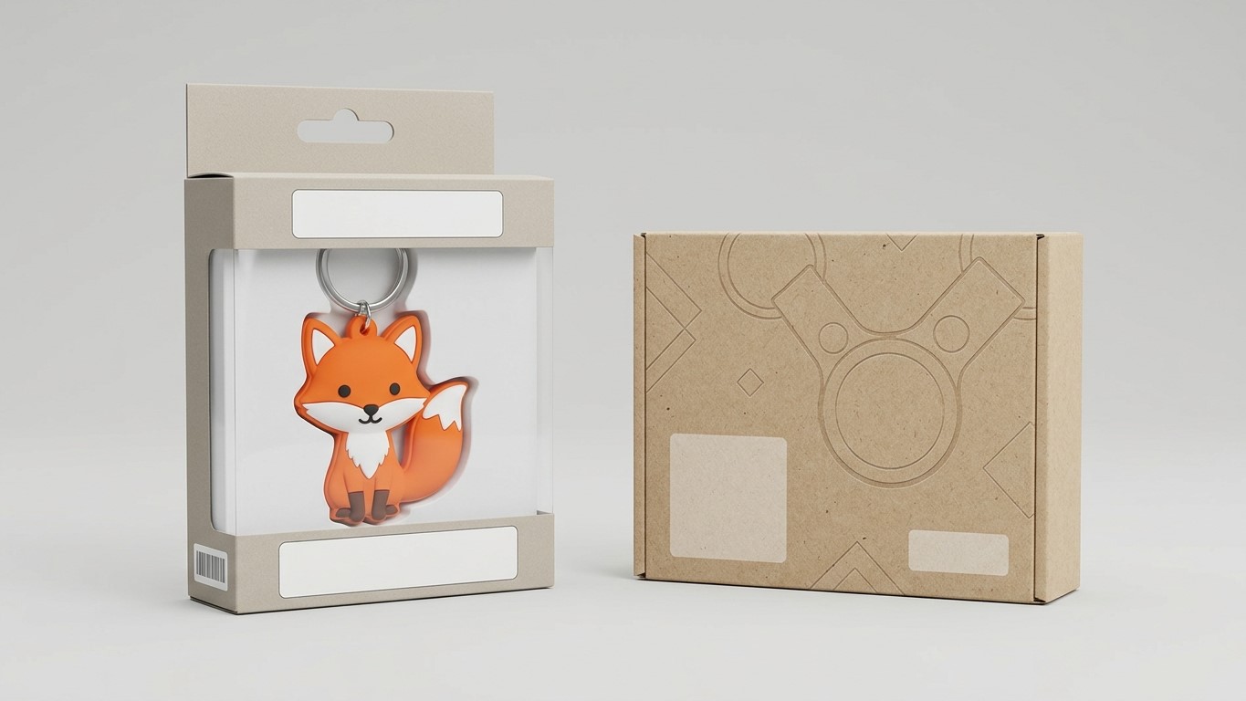 Silikon-Schlüsselanhänger mit individueller Verpackung für Einzelhandels- und E-Commerce-Marken