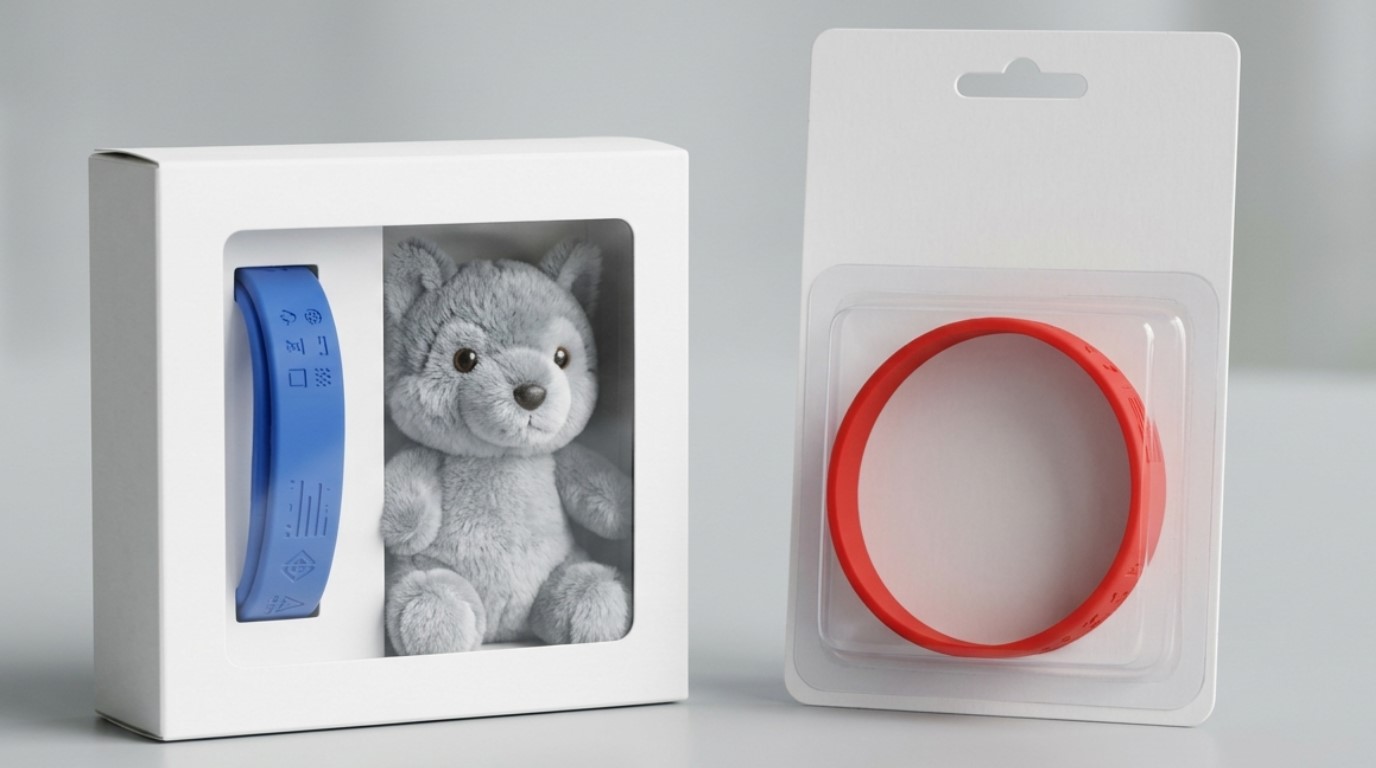 Pulseras de silicona con empaques personalizados y combinaciones de paquetes para vendedores minoristas de comercio electrónico.