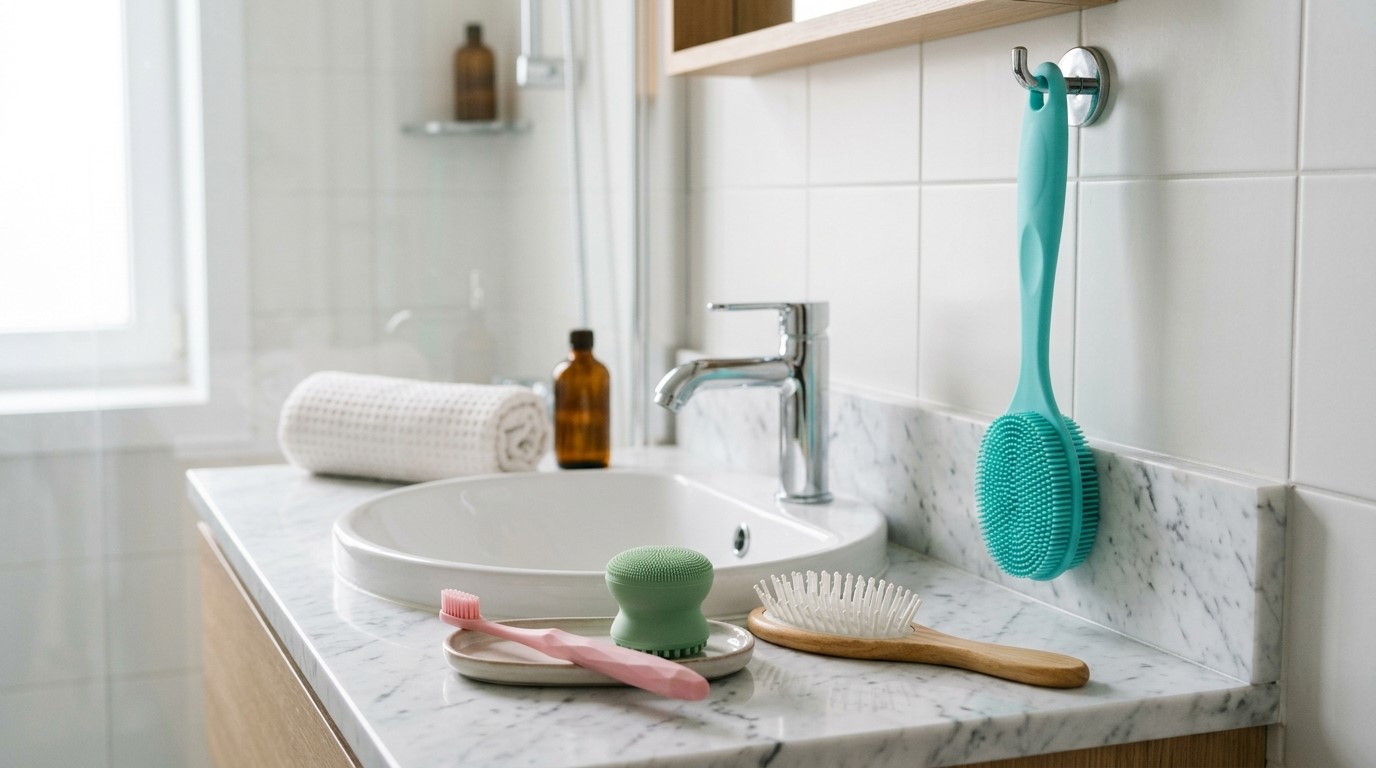 Soft hypoallergenic silicone brushes for hair, toothbrushing, and bath in Personal Care & Beauty Brands