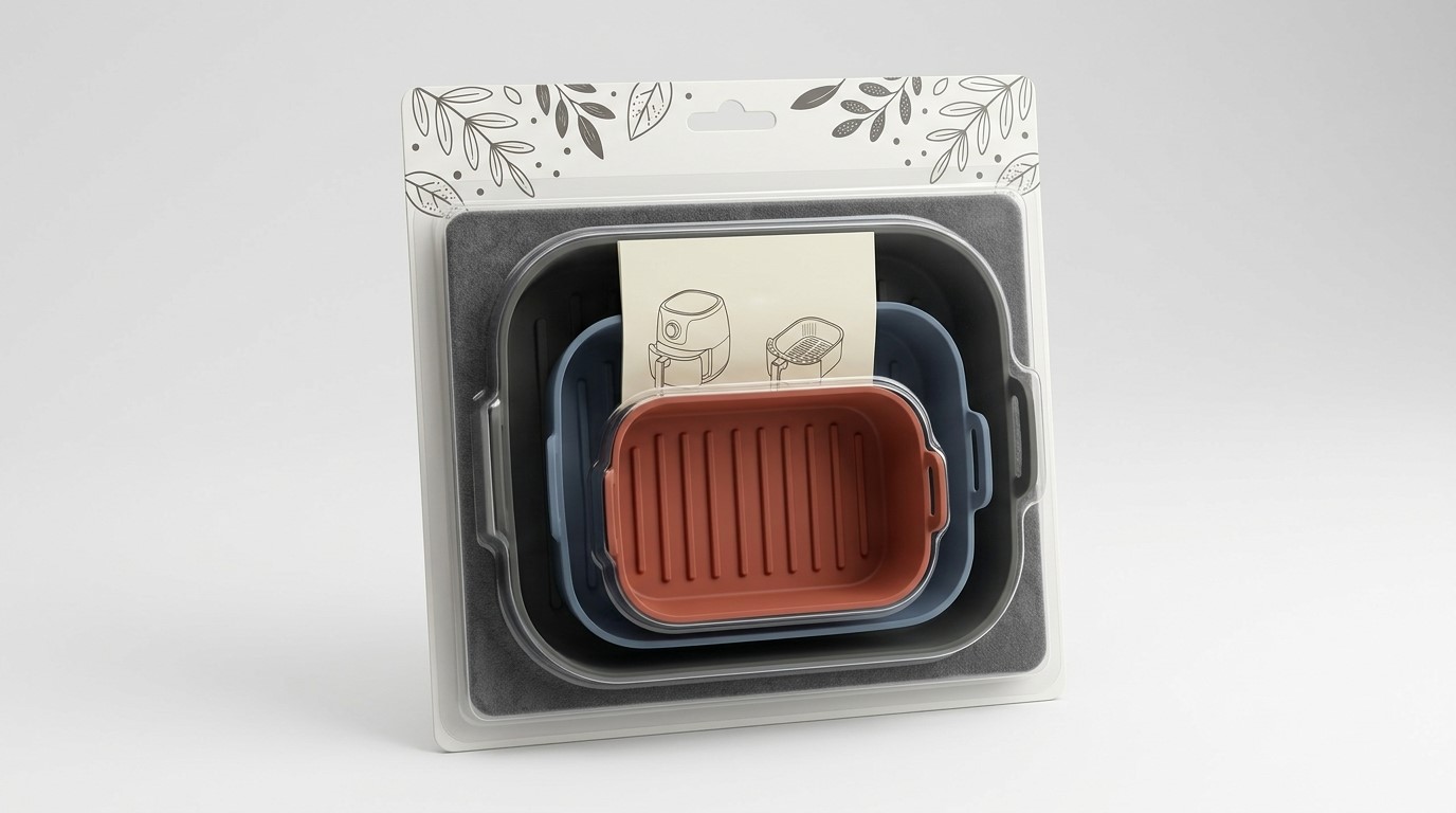 silicone air fryer liners with custom packaging and branding ways for Private Label Retailers